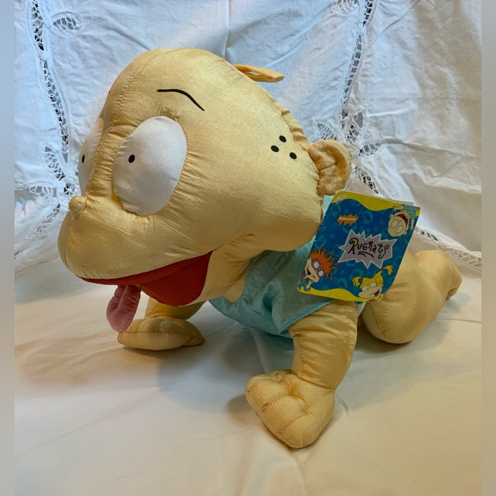 Vintage Rugrats 18” Baby Tommy Pickles Stuffed Toy Nickelodeon 1998 Play by Play